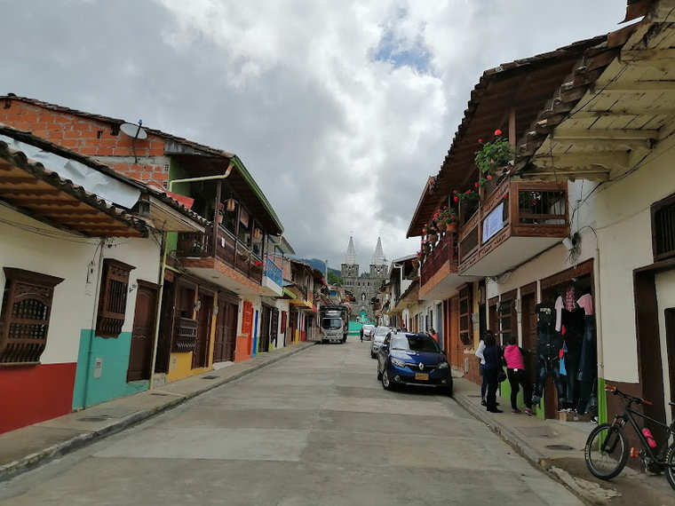 Street leading to the main square, Jardín, Colobia